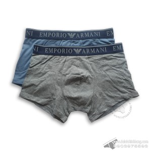 Quần lót nam Emporio Armani Endurance Stretch Cotton Trunk 2-pack Grey/Blue